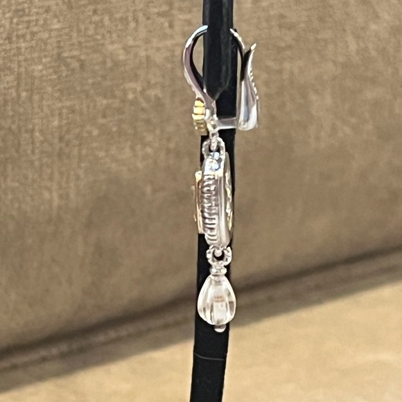 Judith Ripka Sterling 18k Gold Pink Quartz Diamond SINGLE Pierced Earring - Picture 3 of 11